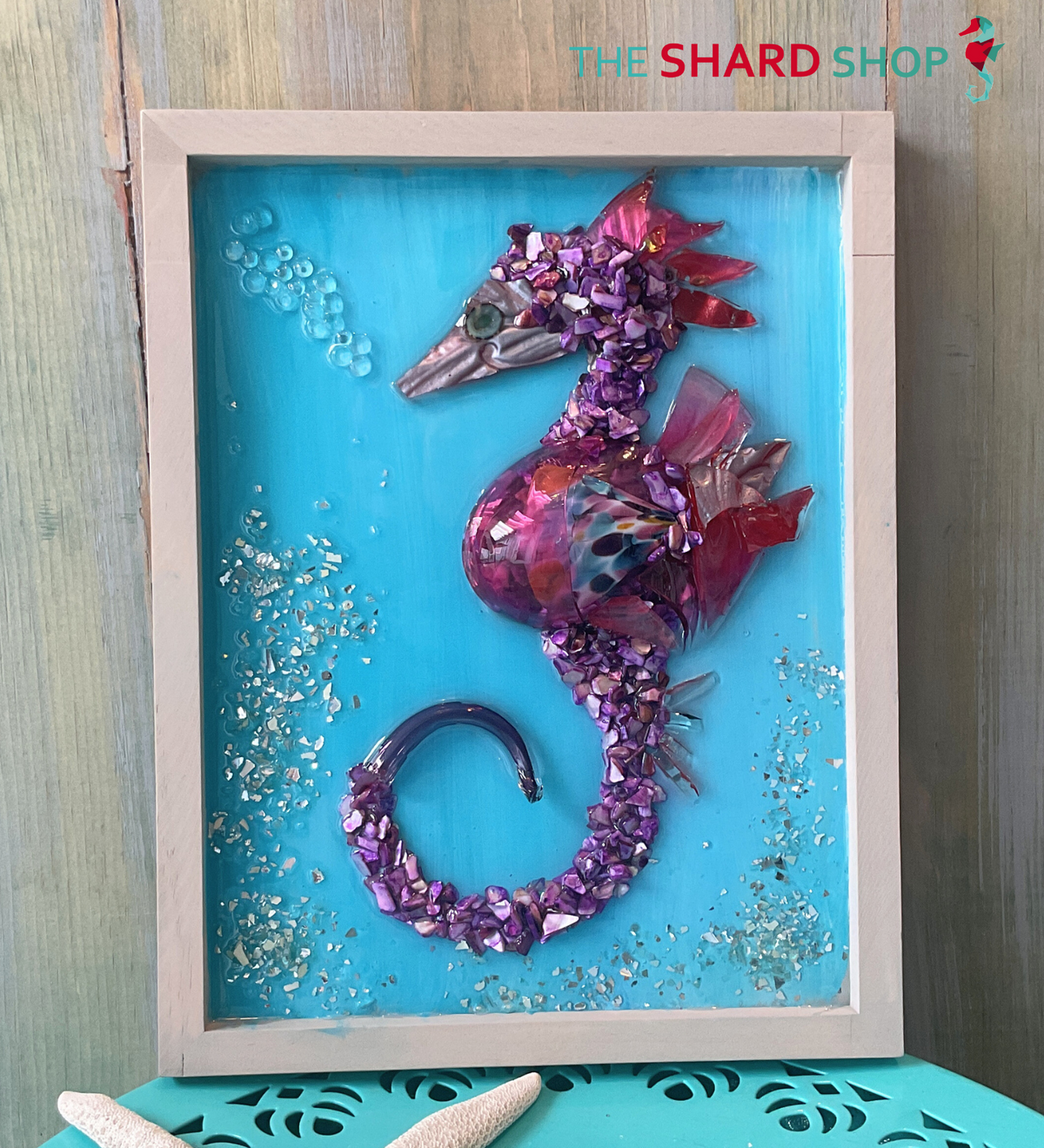 Art - Shard Shop Designs - 11x14 Purple Seahorse