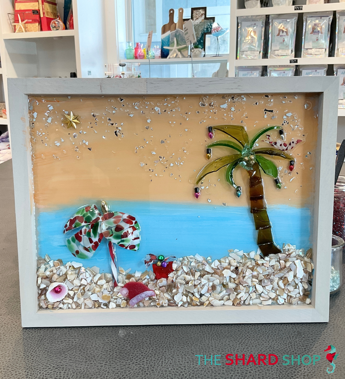 Art - Shard Shop Designs - 11x14 A Beachy Christmas